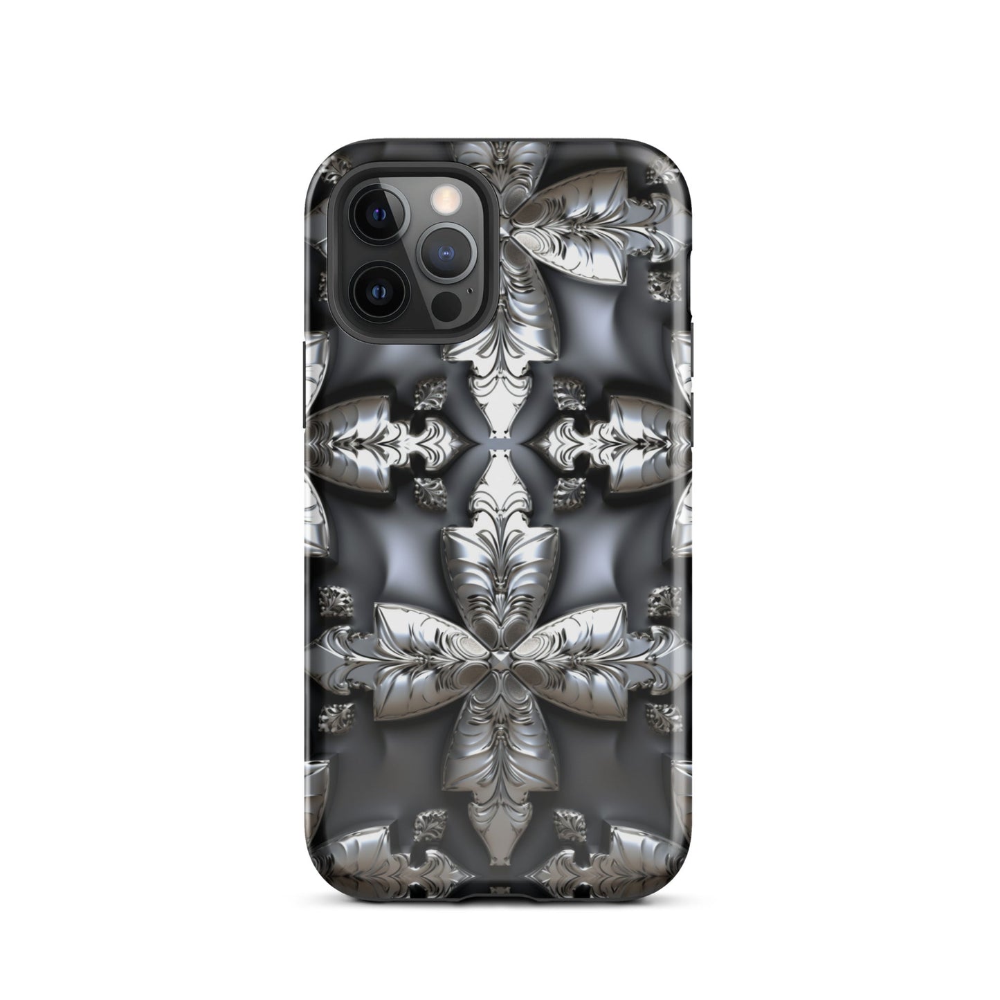 Front Chrome Crosses Tough Case for iPhone® Tough, iPhone #MzKittyz #NikkiDKatArt