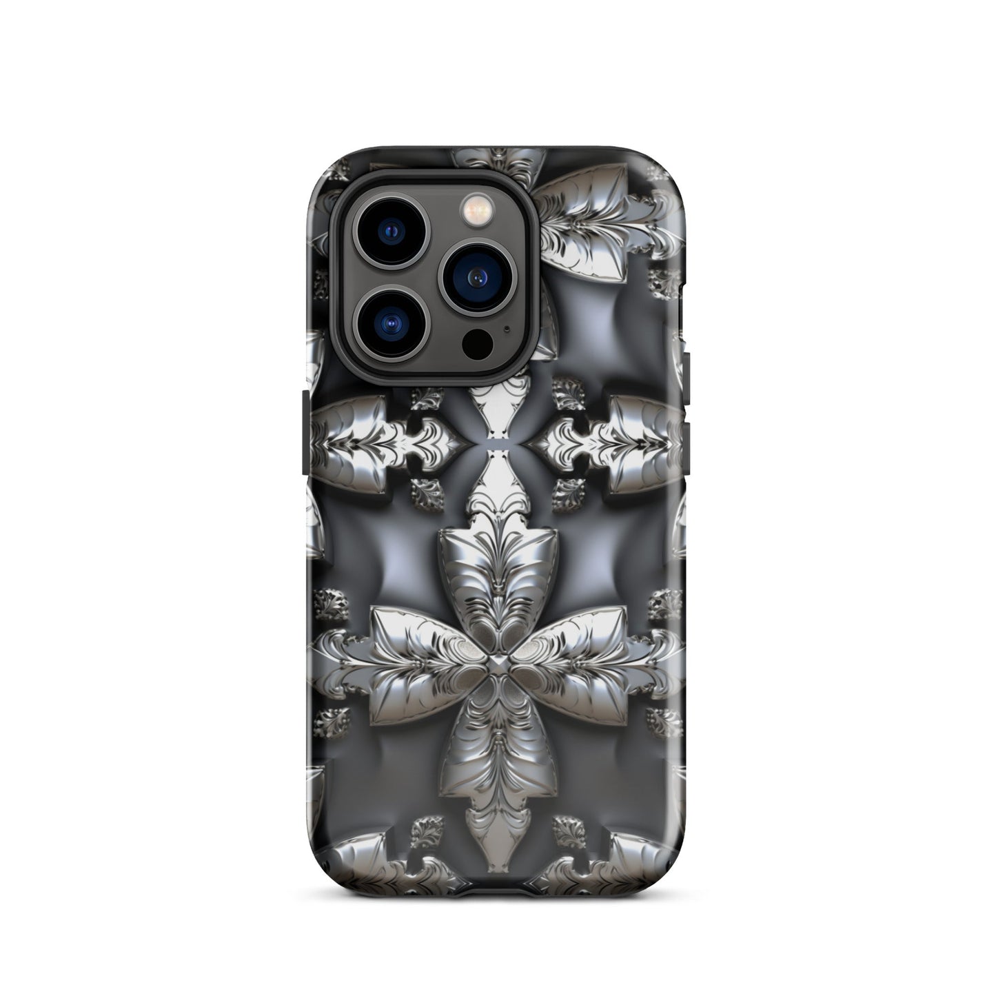 Front Chrome Crosses Tough Case for iPhone® Tough, iPhone #MzKittyz #NikkiDKatArt