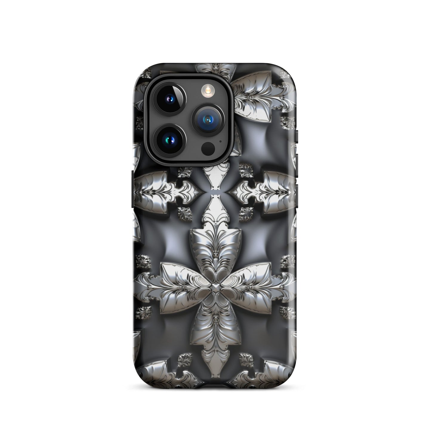 Front Chrome Crosses Tough Case for iPhone® Tough, iPhone #MzKittyz #NikkiDKatArt