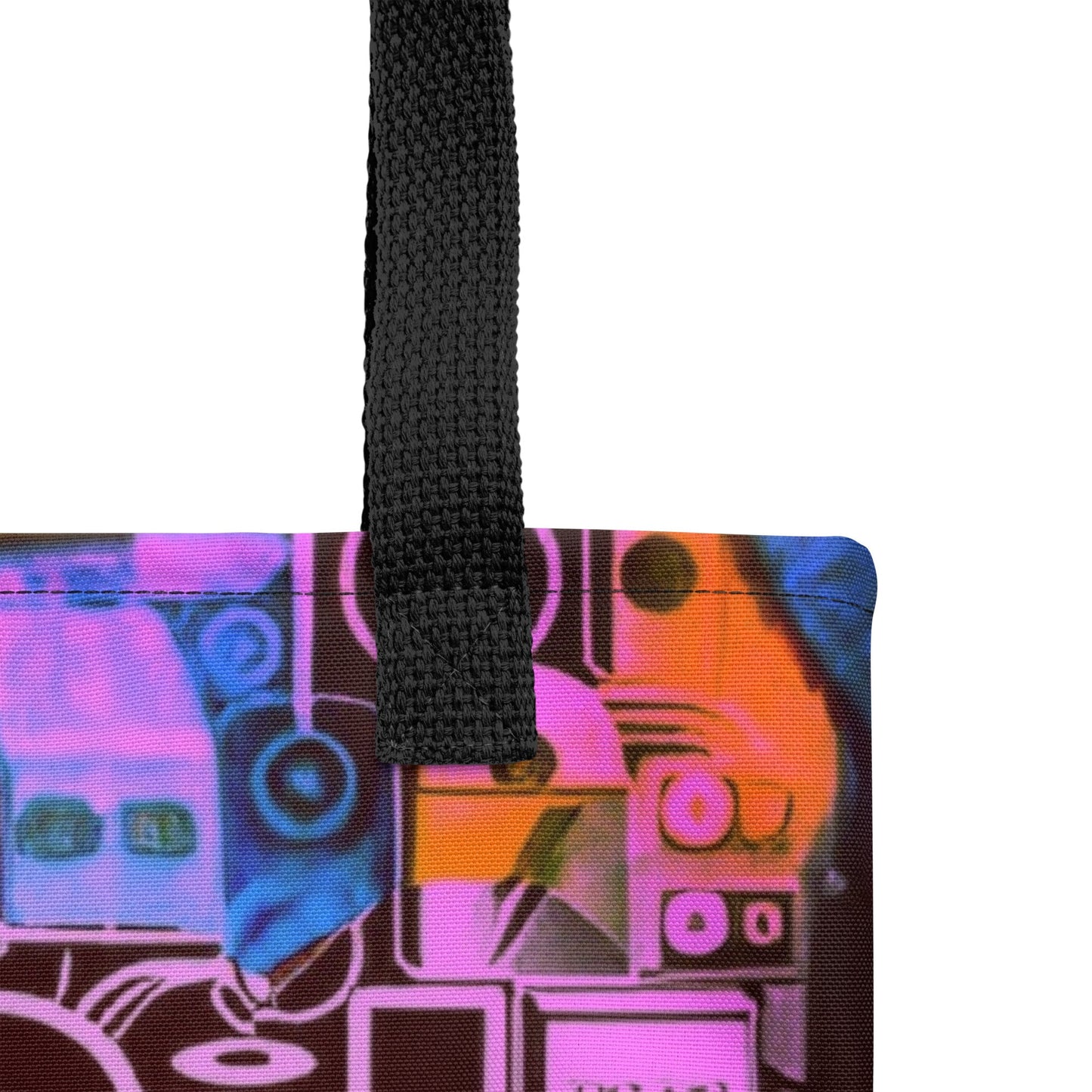 Front Dj Love Design Tote Bag - Handles in black or yellow Tote Bag #MzKittyz #NikkiDKatArt