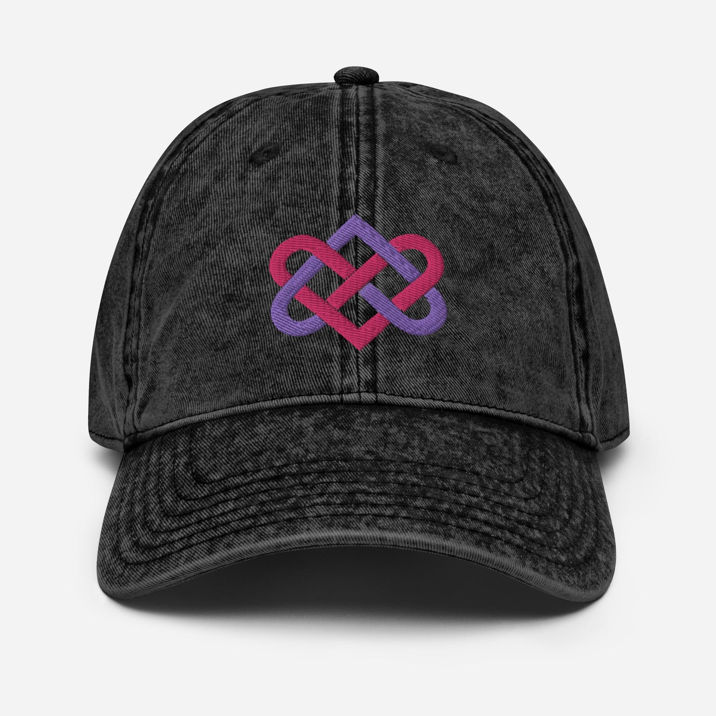 Front Embroidered Celtic Love Knot & Tribal Heart Designs - Vintage Cotton Twill Cap - One Size #MzKittyz #NikkiDKatArt