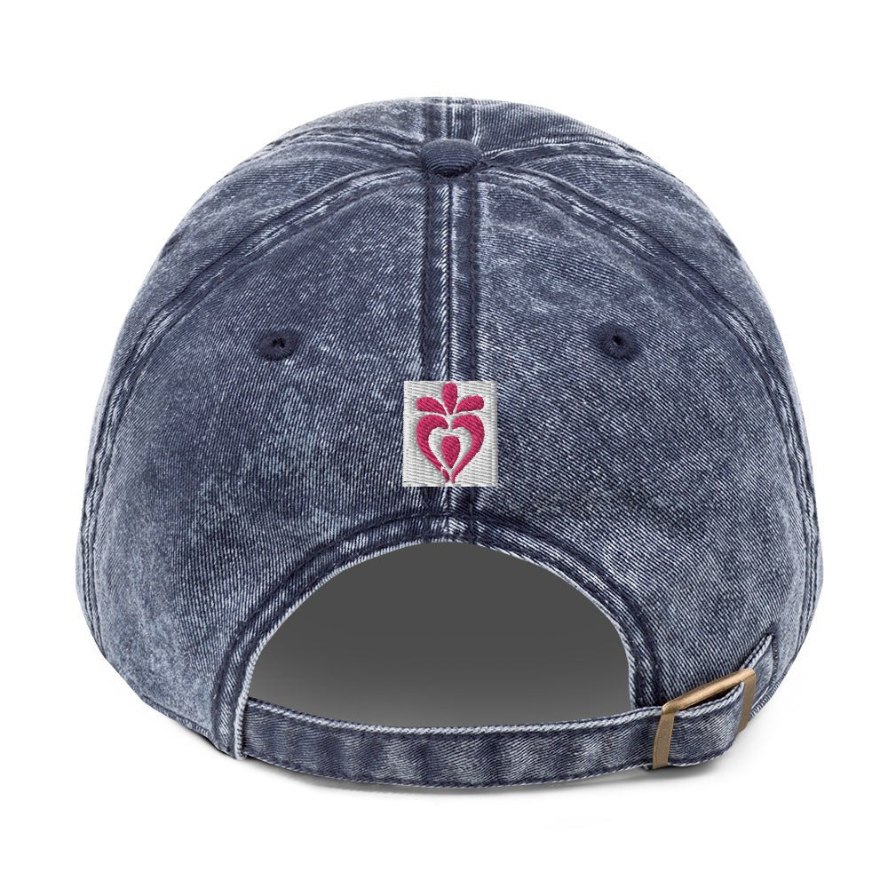 Front Embroidered Celtic Love Knot & Tulip Love Symbol - Vintage Cotton Twill Cap #MzKittyz #NikkiDKatArt