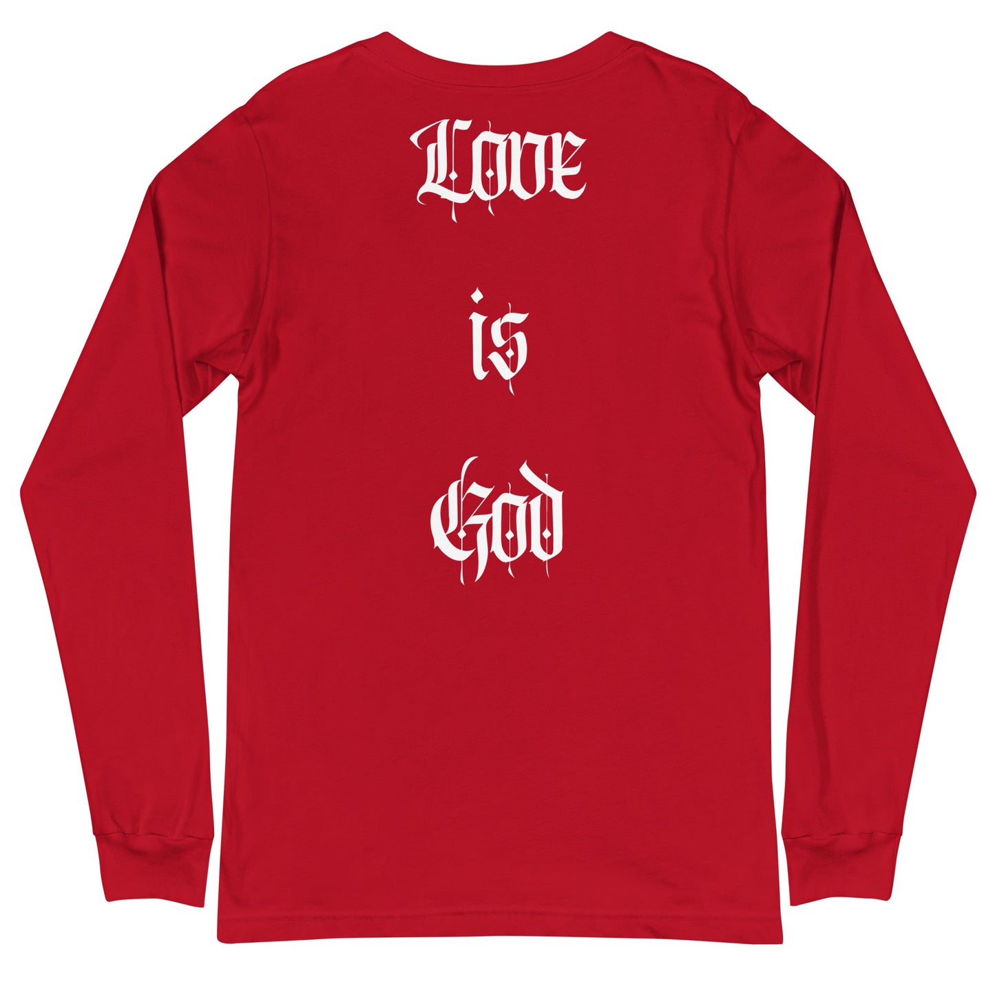 Front "God is Love, Love is God" - Unisex Long Sleeve Tee- Various Colors - 100% Cotton Tshirt, LongSleeve, Unisex #MzKittyz #NikkiDKatArt