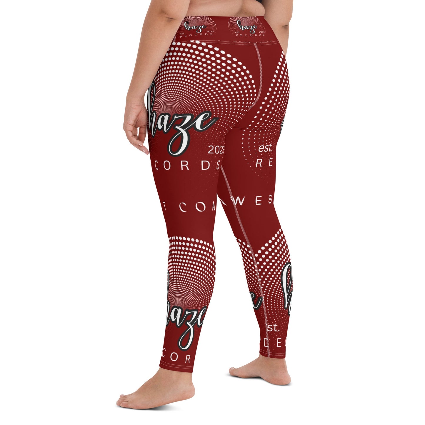 Front haze 2023 logo Yoga Leggings Yoga Leggings #MzKittyz #NikkiDKatArt
