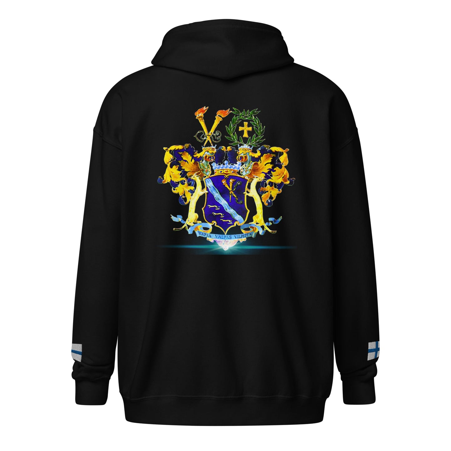 Front Koskinen Family Crest Unisex Heavy Blend Zip Hoodie Hoodie #MzKittyz #NikkiDKatArt