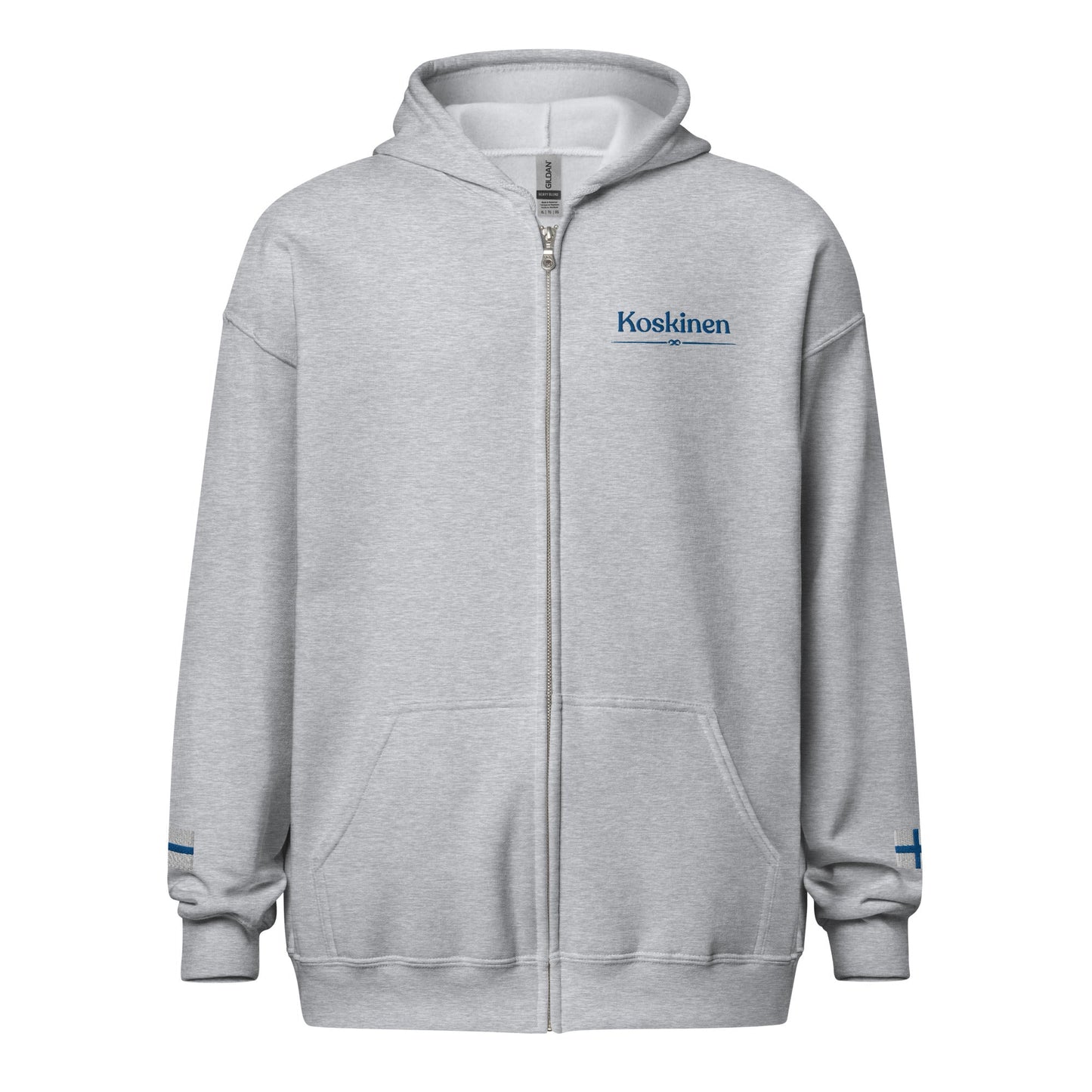 Front Koskinen Family Crest Unisex Heavy Blend Zip Hoodie Hoodie #MzKittyz #NikkiDKatArt