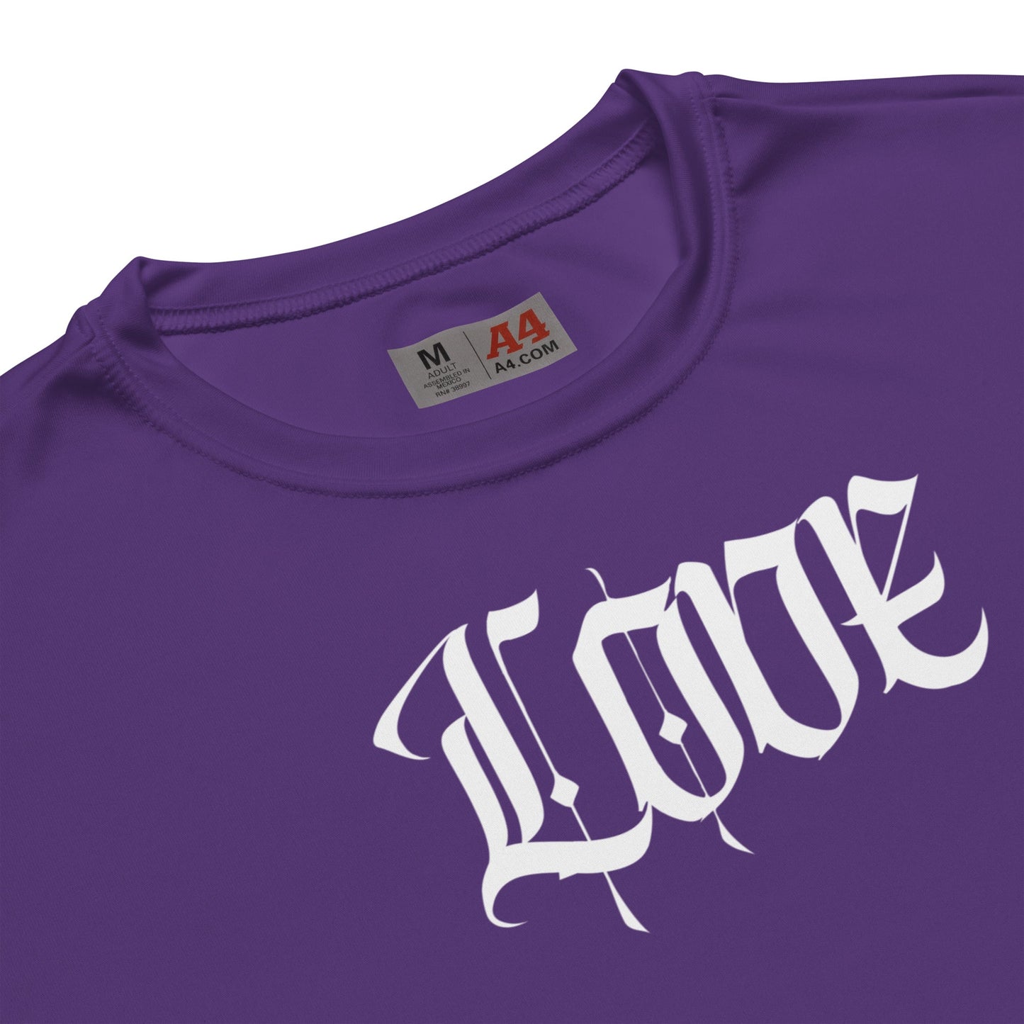 Front "Love is God, God is Love" Unisex performance Crew Neck T-shirt Tshirt, Moisture Wicking - Unisex #MzKittyz #NikkiDKatArt