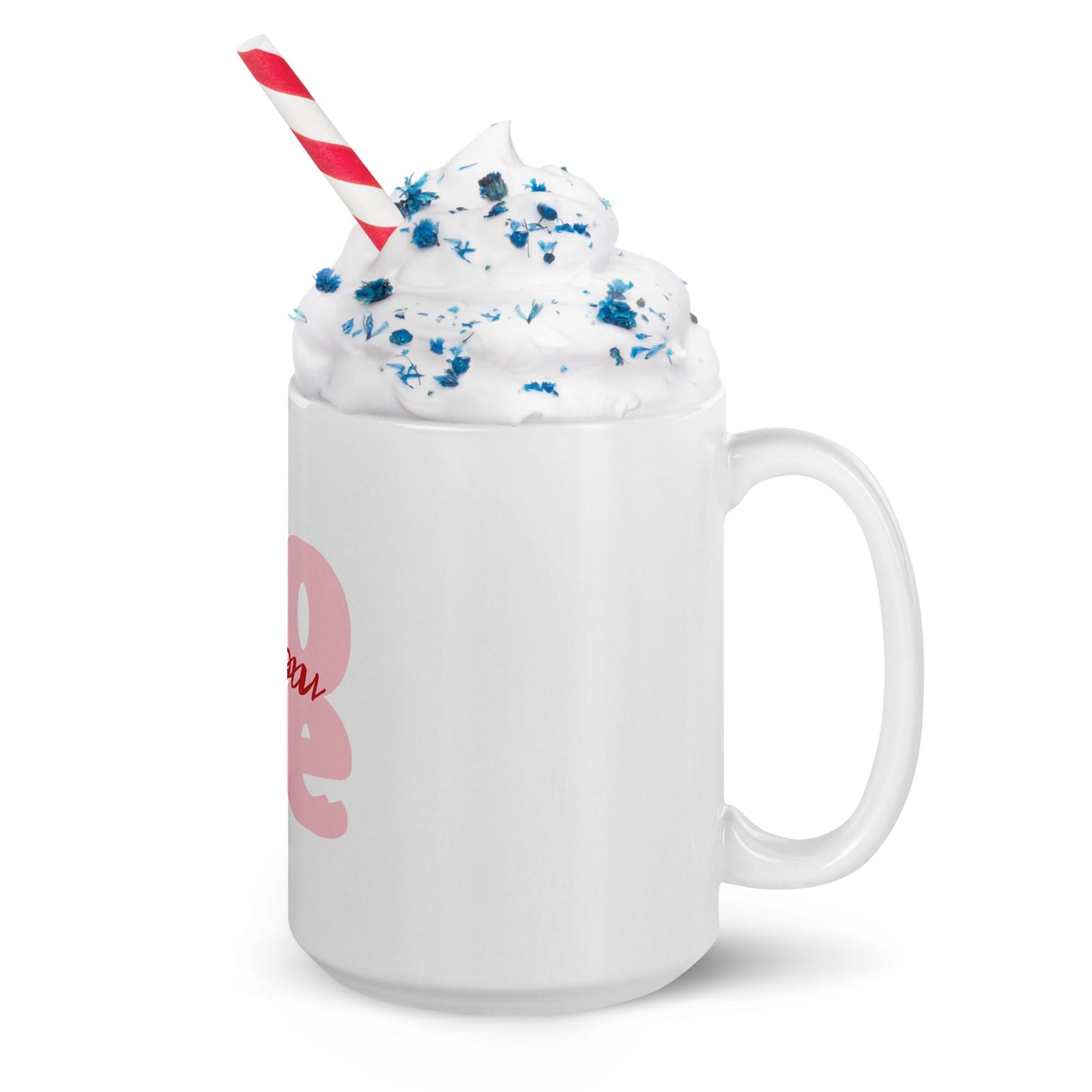 Front Love You Valentine's White glossy Ceramic Mug | 11 oz, 15 oz, 20 oz Cup #MzKittyz #NikkiDKatArt