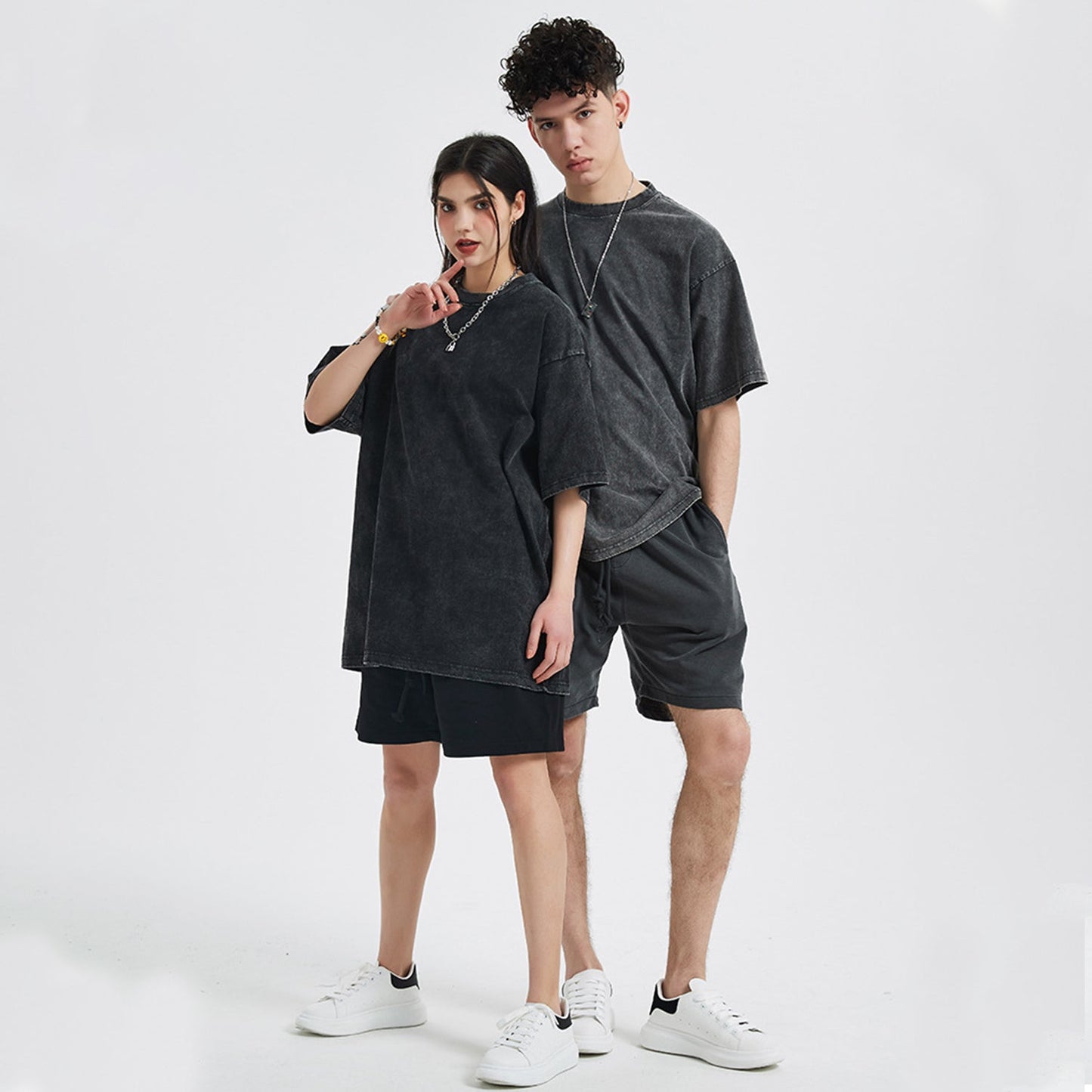 Front Rain Music Dj Kittyz - Streetwear Unisex Oversized Snow Wash T-Shirt | Up to 2XL - 7 colors - Front & Back Print #MzKittyz #NikkiDKatArt