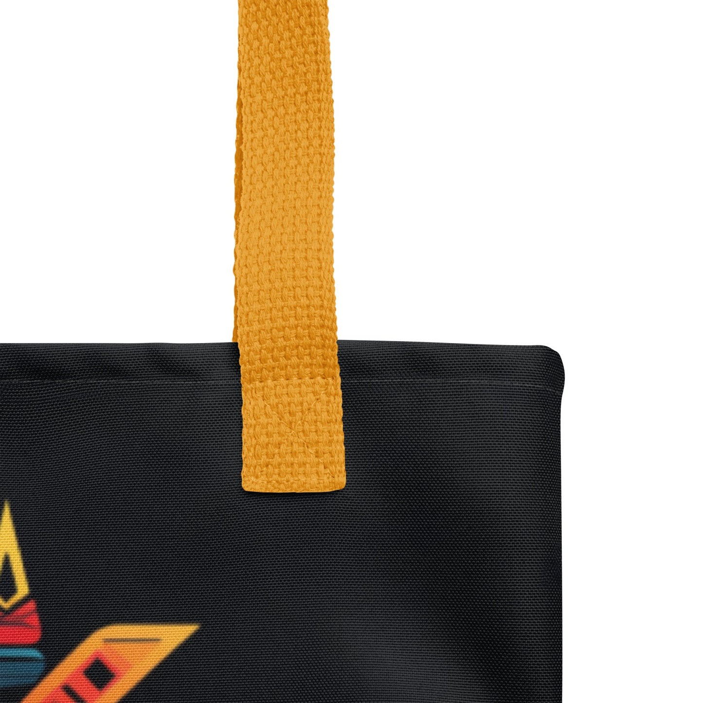 Front Tribal Cross Fire Tote Bag - All Over Print Tote Bag #MzKittyz #NikkiDKatArt