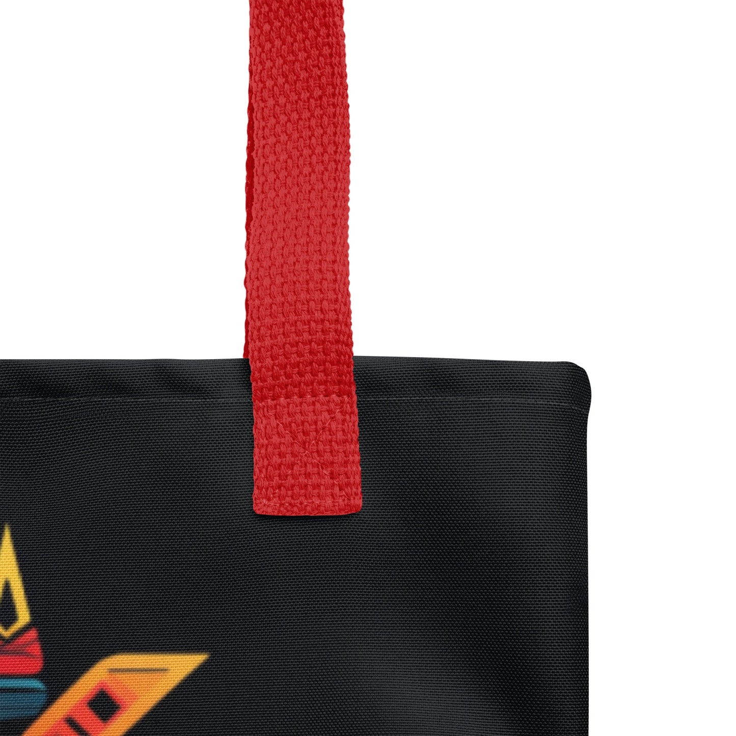 Front Tribal Cross Fire Tote Bag - All Over Print Tote Bag #MzKittyz #NikkiDKatArt
