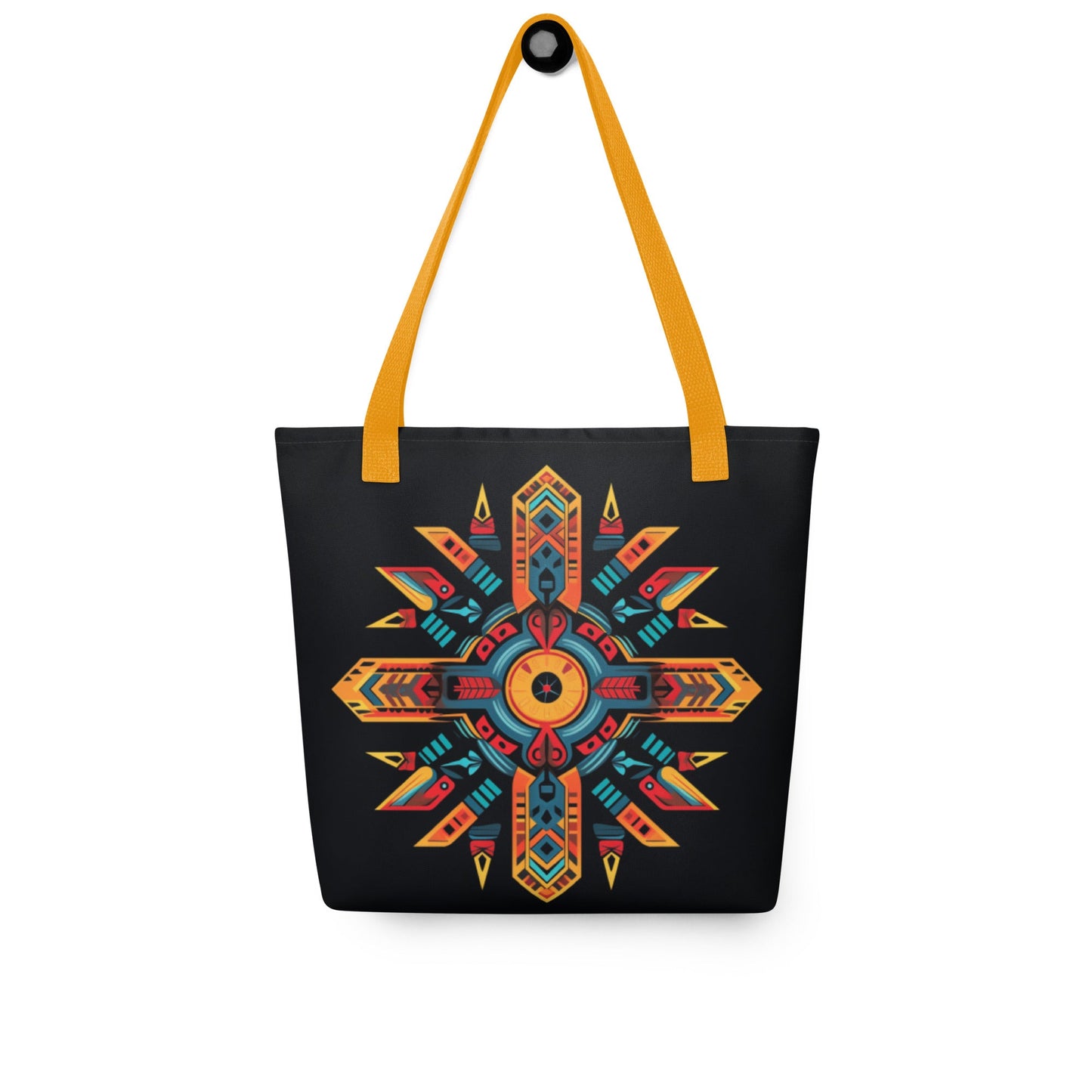 Front Tribal Cross Fire Tote Bag - All Over Print Tote Bag #MzKittyz #NikkiDKatArt