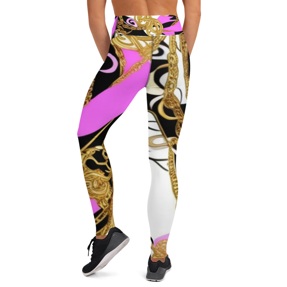 Nx Pink & Black Signature Yoga Leggings