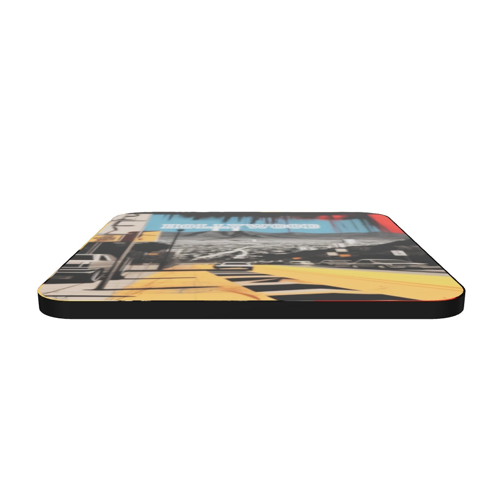 Basquiatz Hollywood Cork-back coaster #Basquiatz #Hollywood #CorkBack #Coaster #NikkiDkatArt