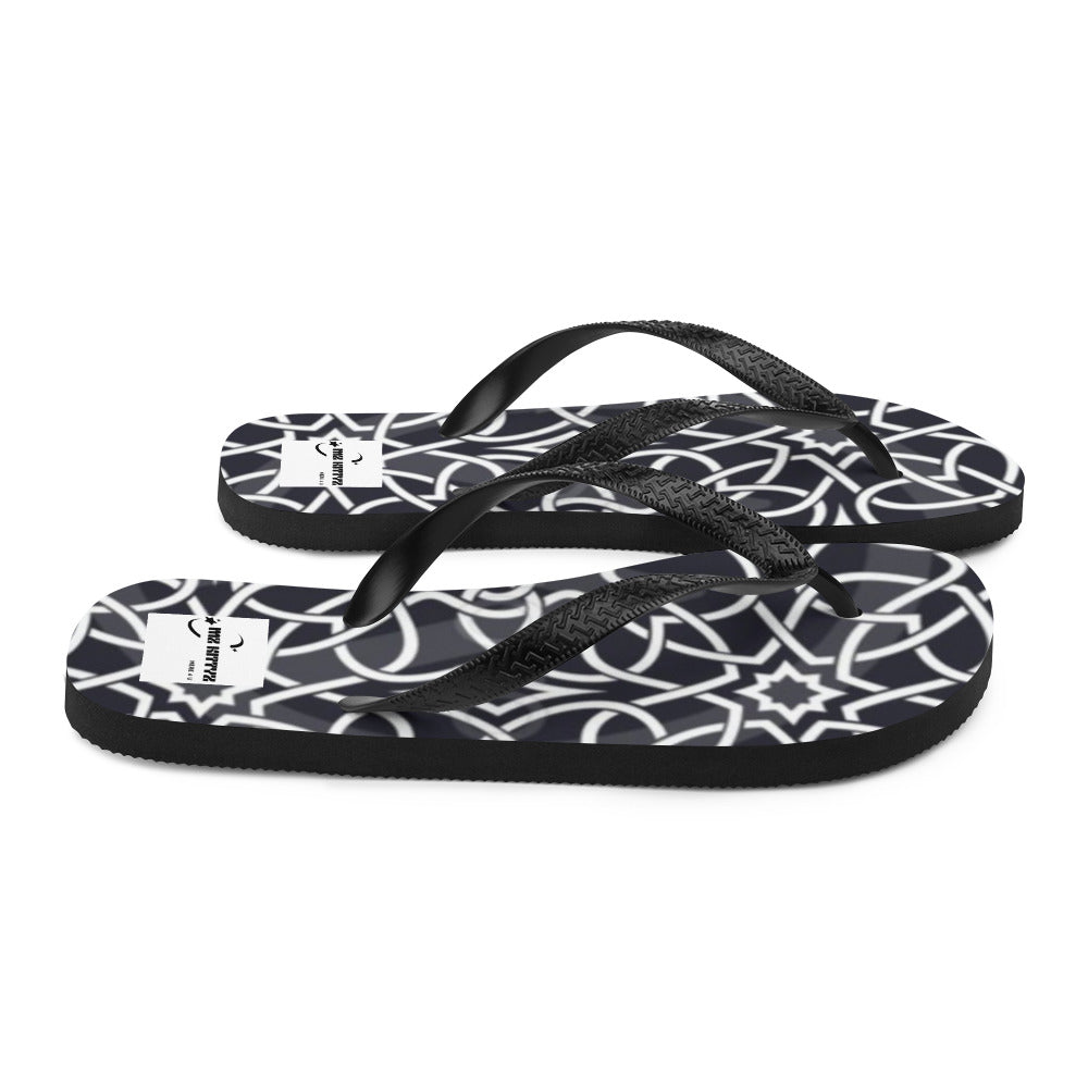 Right Side  Celtic Star Knot & Weave, Unisex Flip-Flops Flip Flops #MzKittyz #NikkiDKatArt