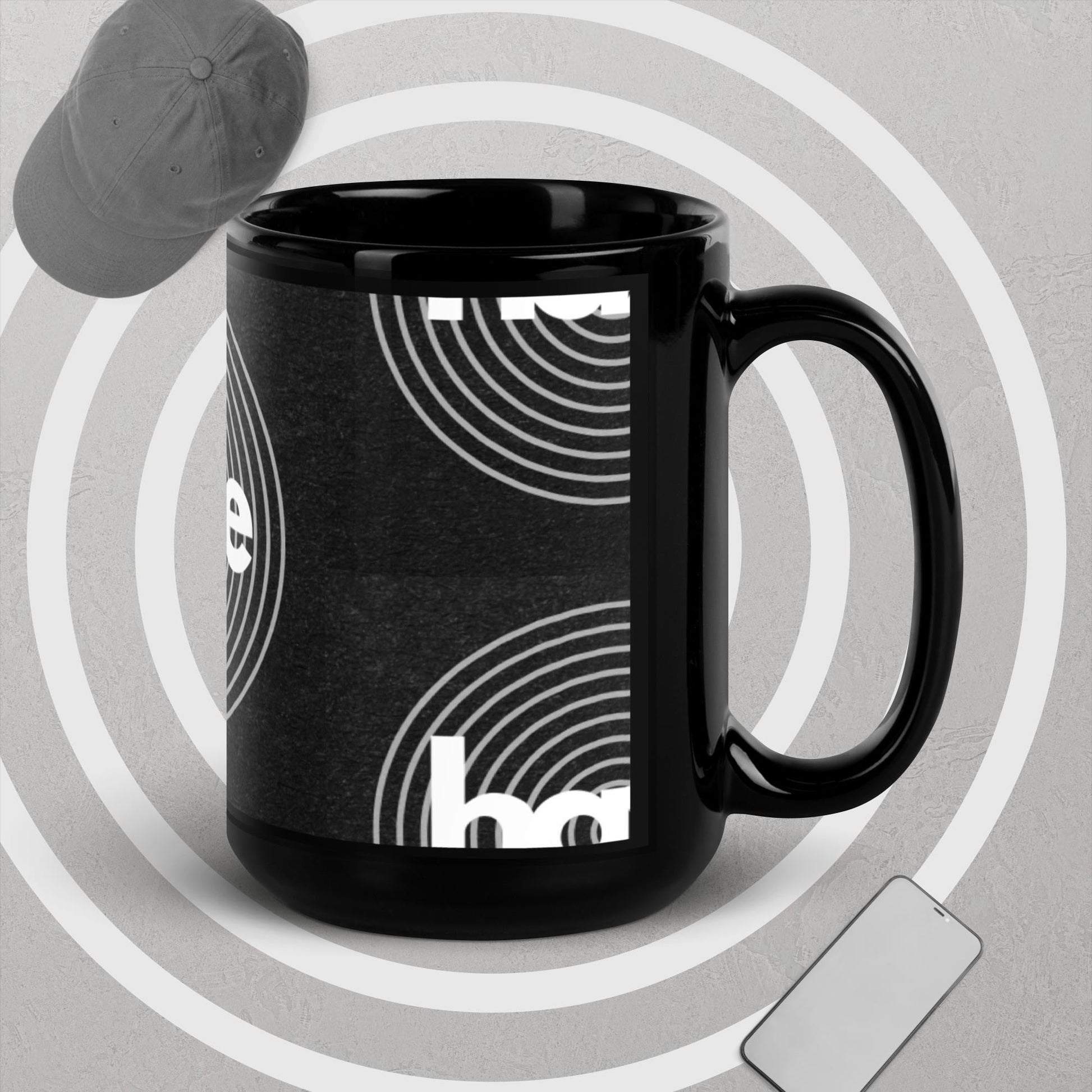 Front haze logo Black Glossy Mug #MzKittyz #NikkiDKatArt
