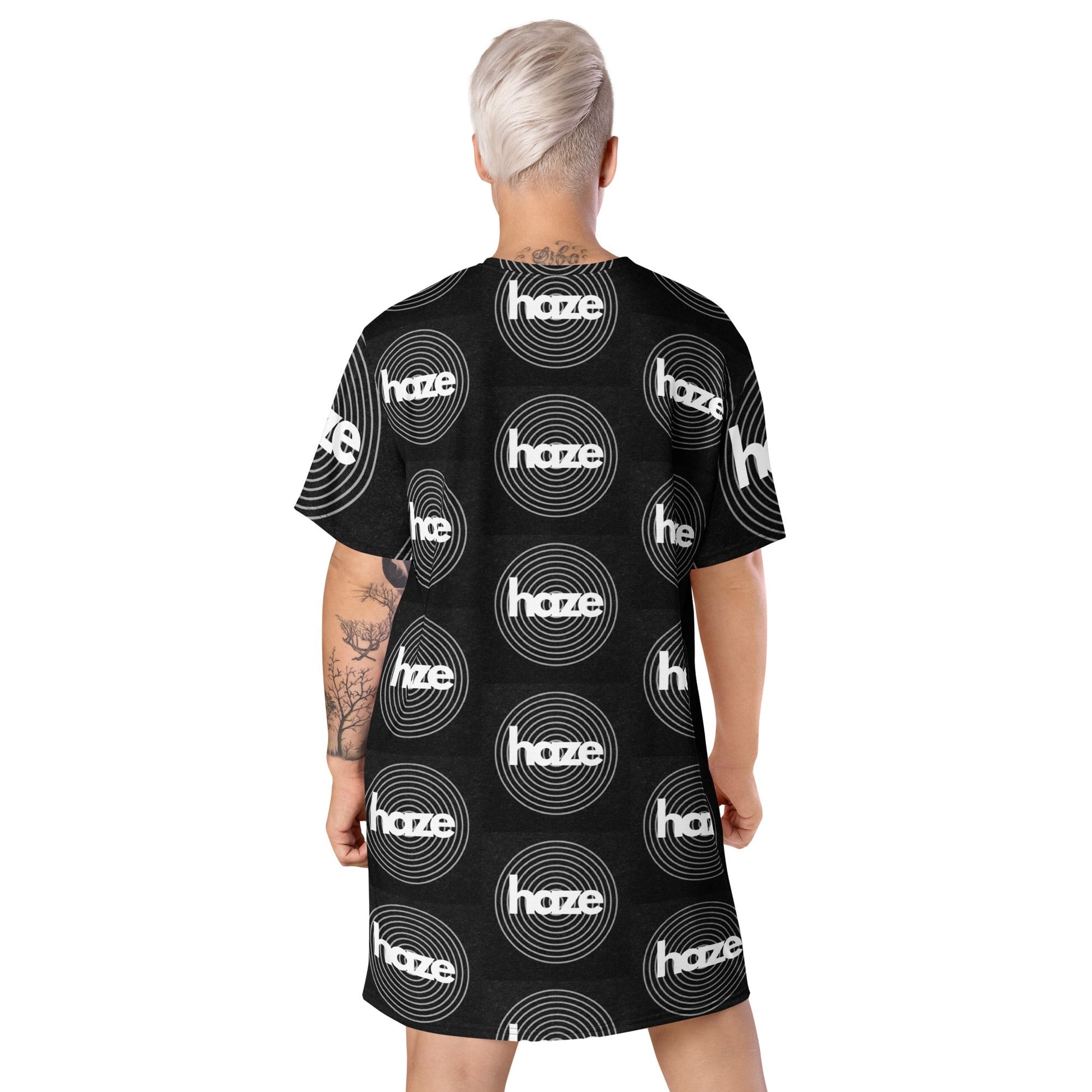 Front haze logo T-shirt dress Tshirt #MzKittyz #NikkiDKatArt