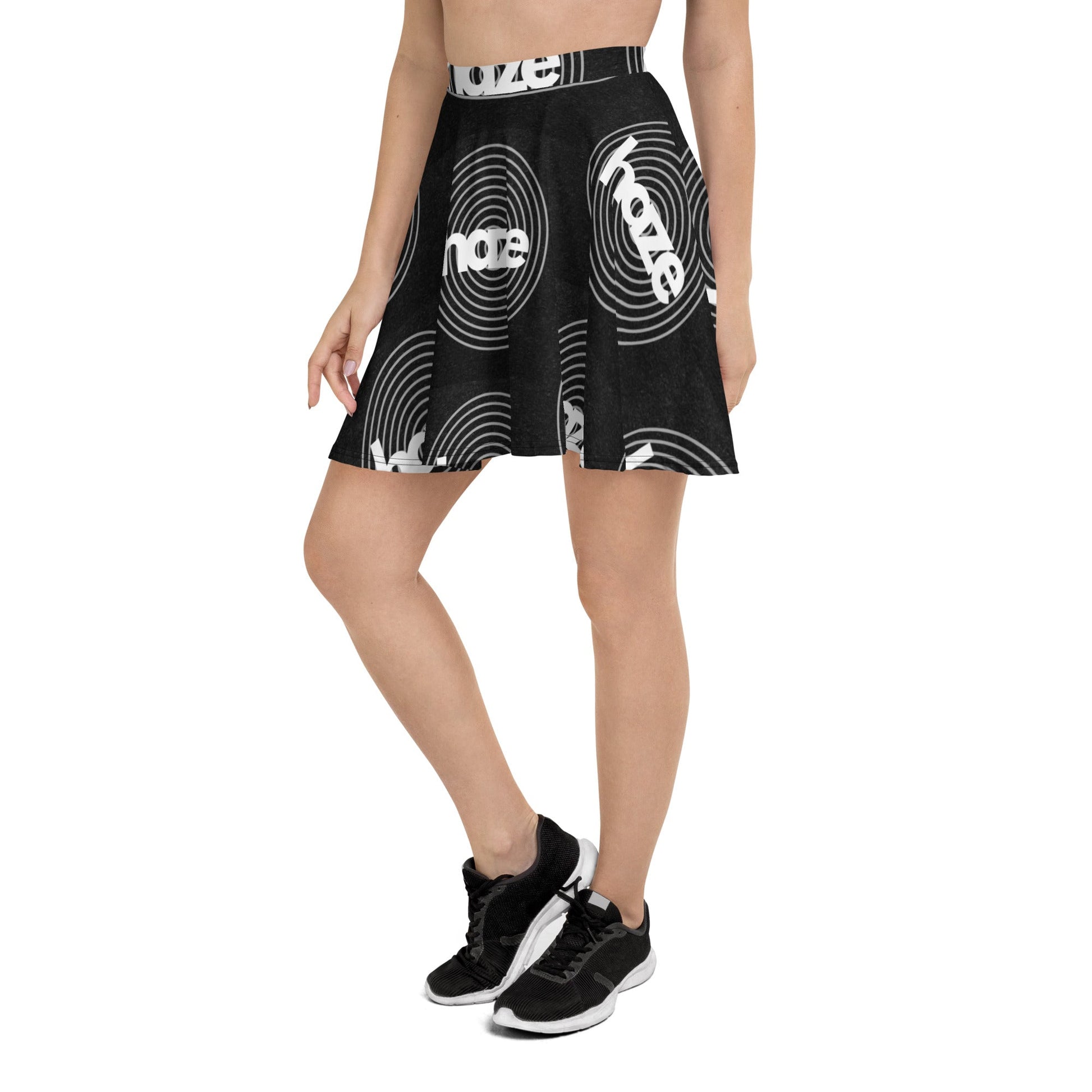 Front haze logo Womens Skater Skirt Skater #MzKittyz #NikkiDKatArt