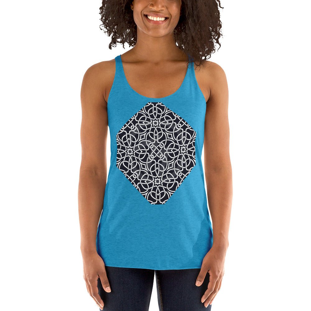 Front Venetian Lace Women's Racerback Tank #MzKittyz #NikkiDKatArt