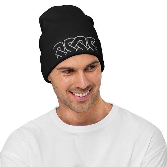 Front Celtic Weave Unisex Embroidered Beanie #MzKittyz #NikkiDKatArt