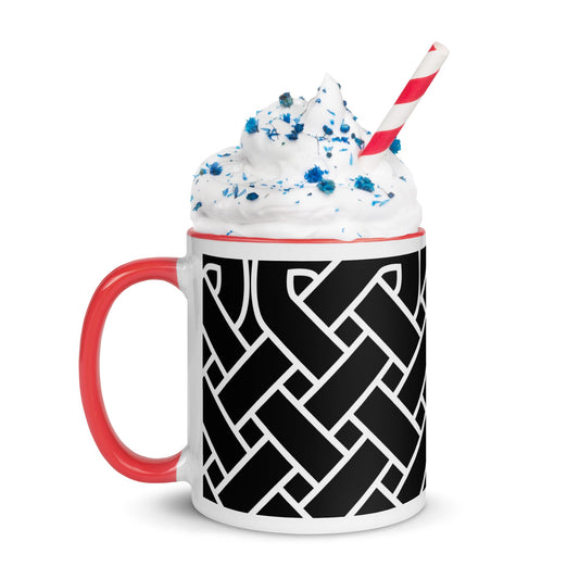 Front Celtic Weave Mug with Color Inside Mugs #MzKittyz #NikkiDKatArt