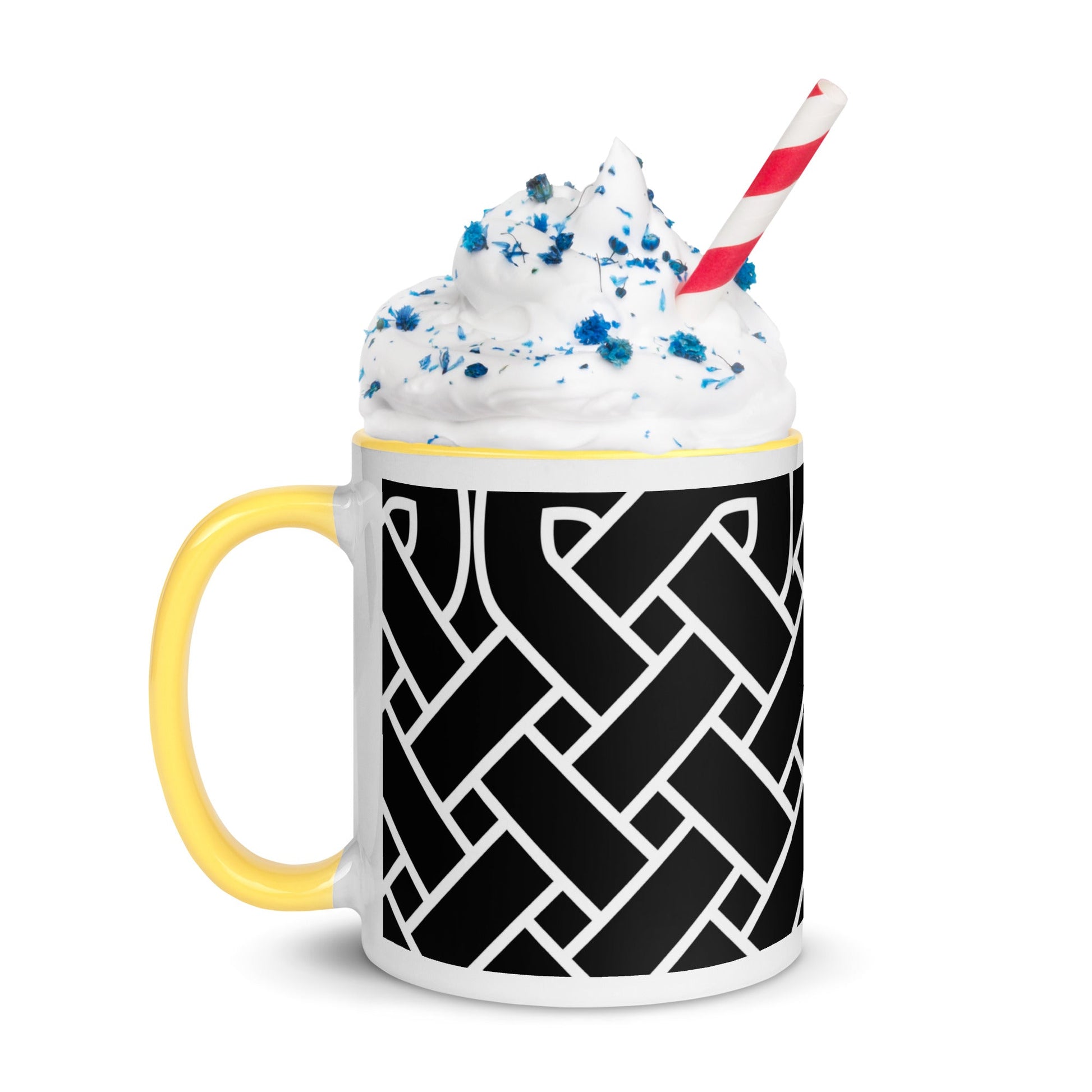 Front Celtic Weave Mug with Color Inside Mugs #MzKittyz #NikkiDKatArt