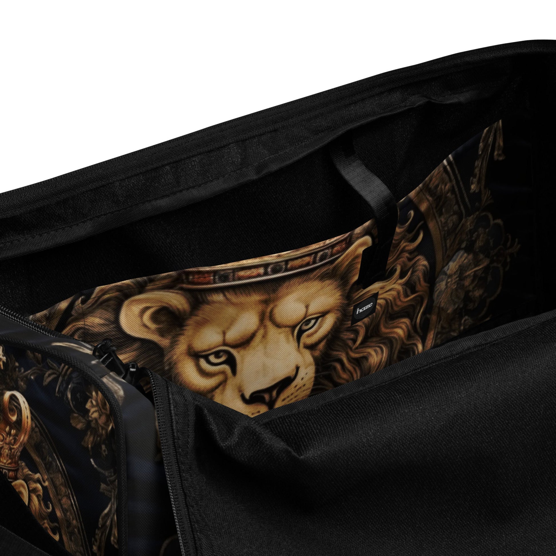 Front Leo the Lion King Duffle bag Duffel #MzKittyz #NikkiDKatArt