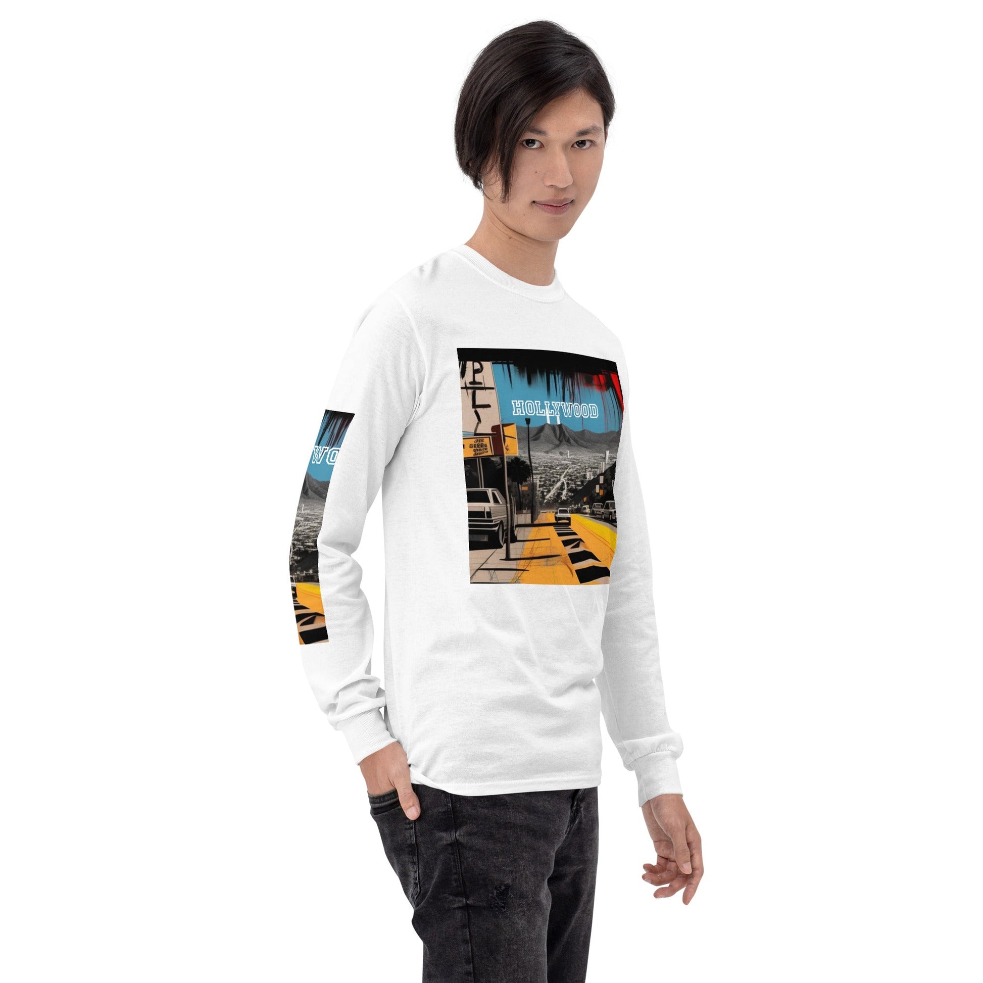 Front Basquiat Hollywood Pop Life Unisex Long Sleeve Shirt Tshirt, LongSleeve #MzKittyz #NikkiDKatArt