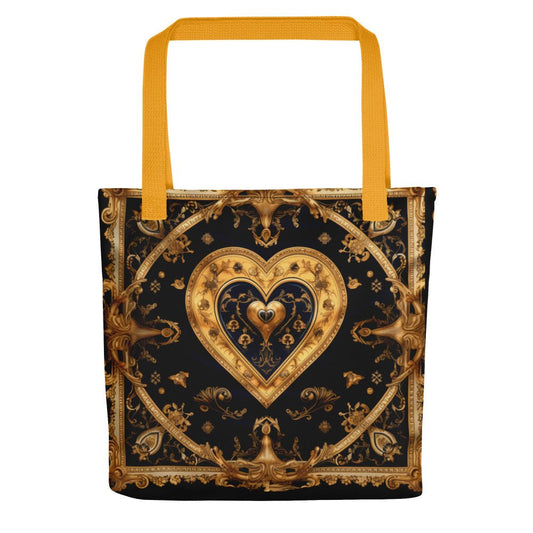 Front Gold Baroque Hearts Signature Tote bag #MzKittyz #NikkiDKatArt