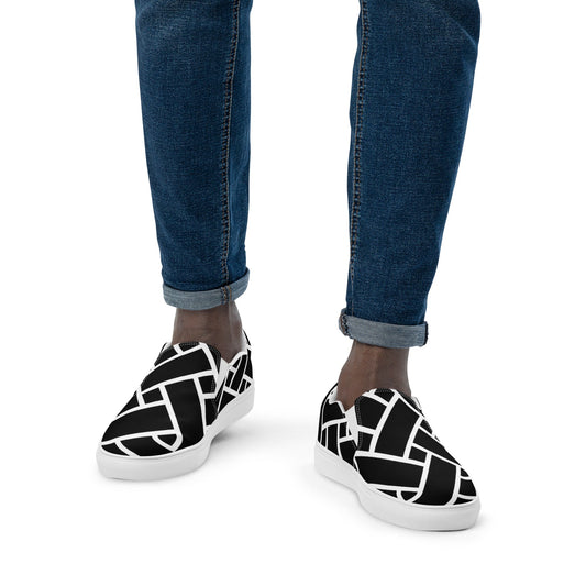 Front Celtic Men’s slip-on canvas shoes Slip On Canvas Shoes #MzKittyz #NikkiDKatArt