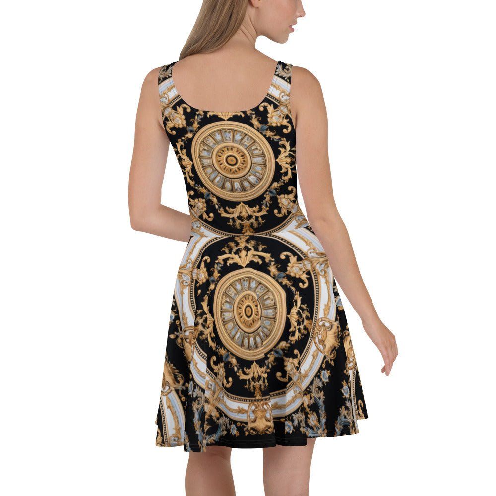 Front Signature Line Scarf Skater Dress #MzKittyz #NikkiDKatArt