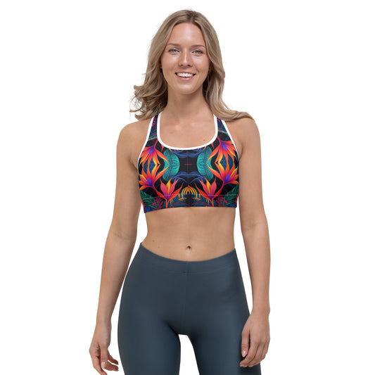 Front Nx Jungle Sports bra #MzKittyz #NikkiDKatArt