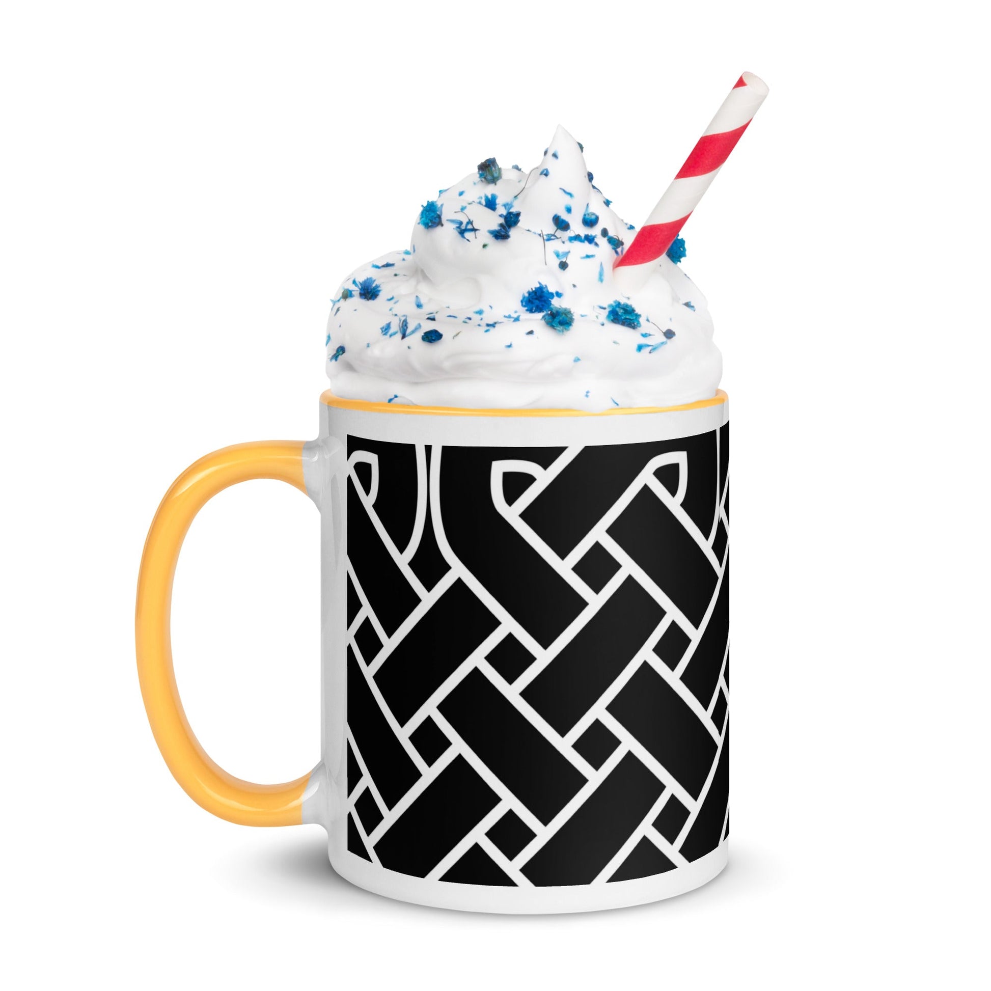 Front Celtic Weave Mug with Color Inside Mugs #MzKittyz #NikkiDKatArt