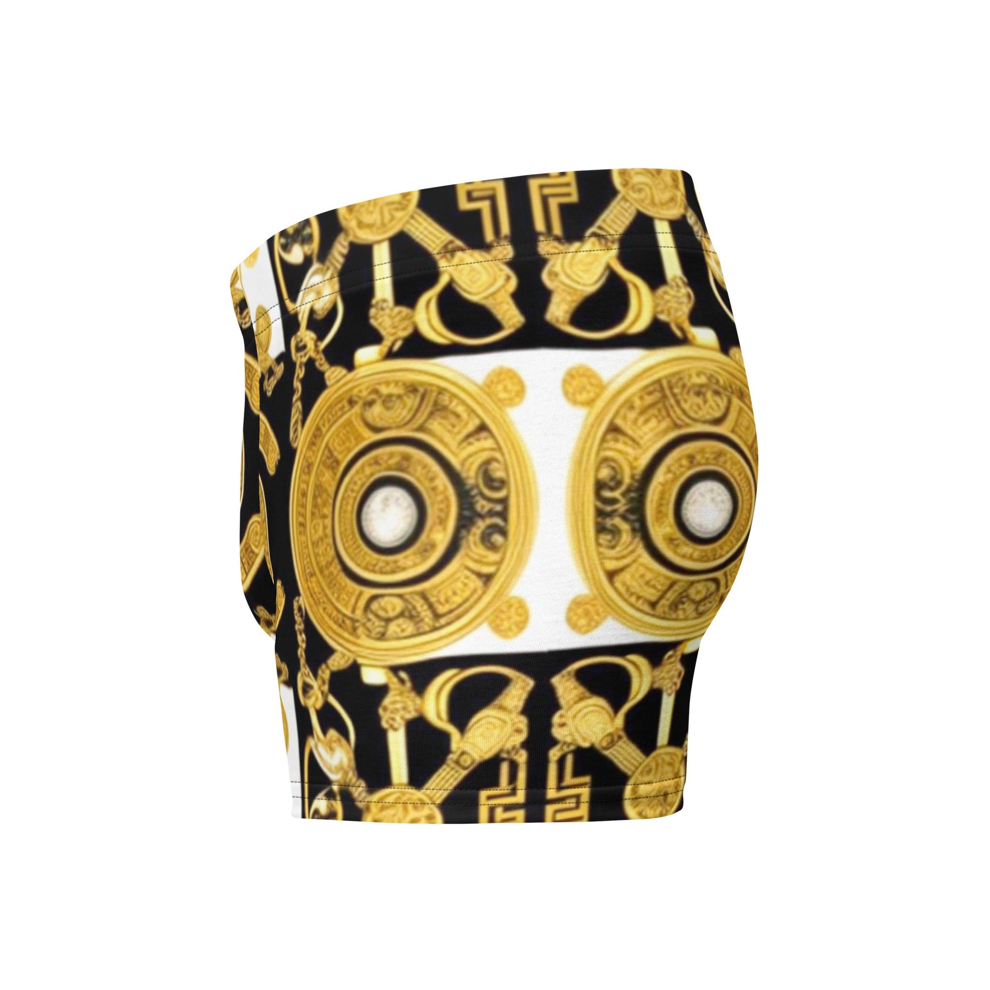 Front Gold & Black Coin Signature Boxer Briefs Briefs #MzKittyz #NikkiDKatArt
