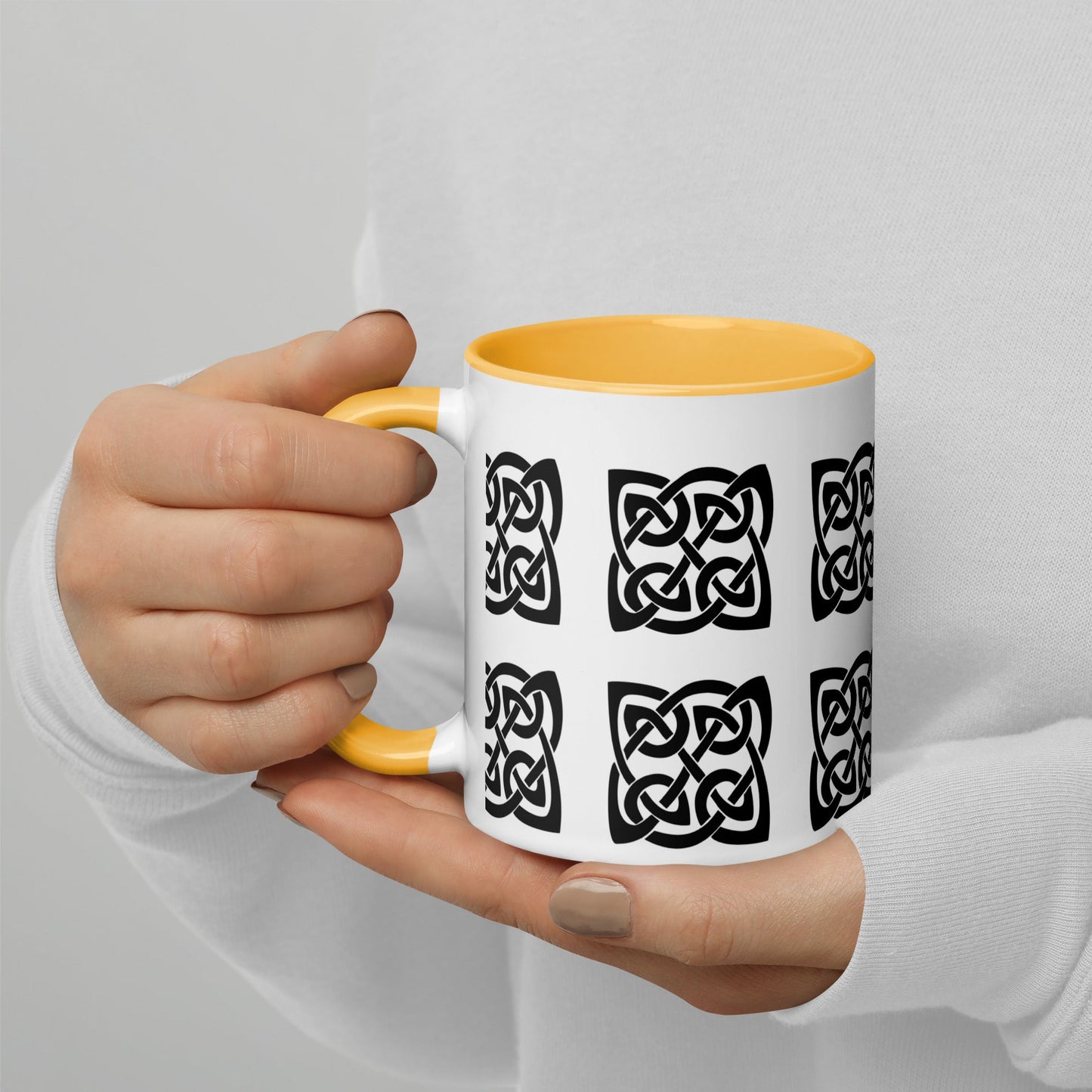 Front Celtic Knot Mug with Color Inside #MzKittyz #NikkiDKatArt