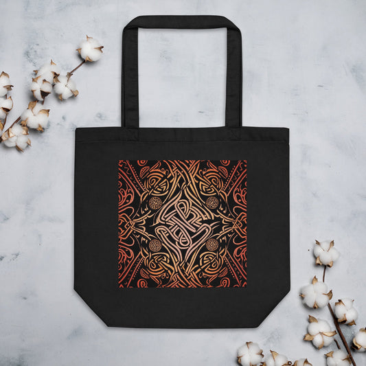 Front Celtic Sunrise Eco Tote Bag Tote Bag #MzKittyz #NikkiDKatArt