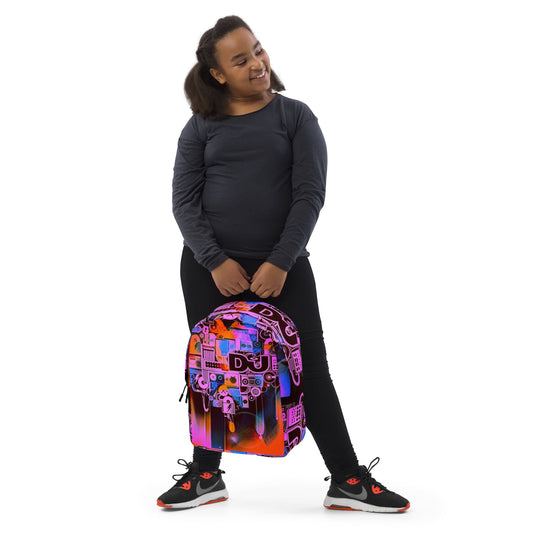 Front Dj Pop Life Minimalist Backpack Minimalist #MzKittyz #NikkiDKatArt