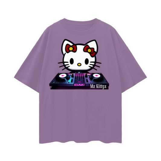 Front Streetwear Unisex 100% Cotton Loose Basic Tee #MzKittyz #NikkiDKatArt