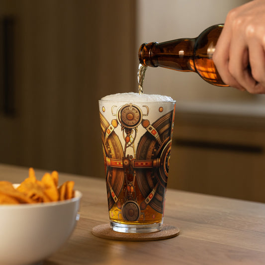 Front Steam Punk Shaker pint glass #MzKittyz #NikkiDKatArt