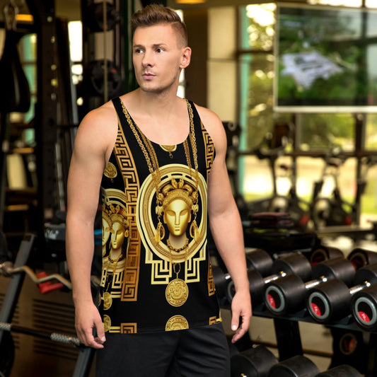 Front Signature Scarf Design Unisex Tank Top #MzKittyz #NikkiDKatArt