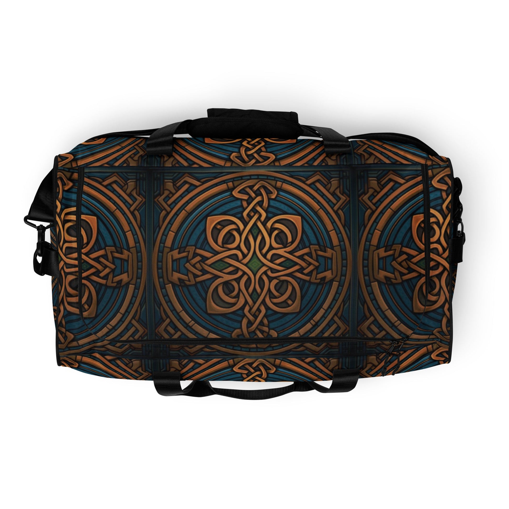 Front Celtic Deep Duffel Bag Duffle #MzKittyz #NikkiDKatArt