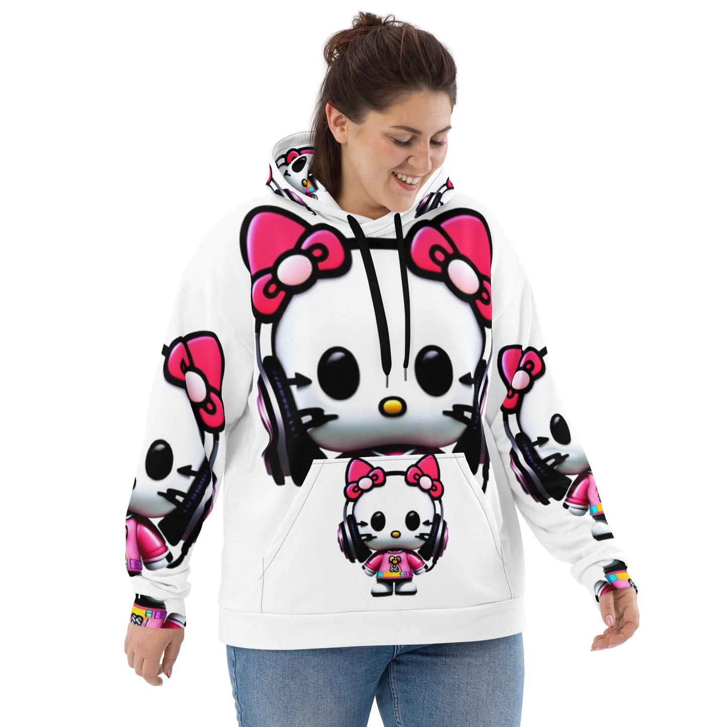 Front Mz Dj Kittyz Pop Unisex Hoodie Hoodie #MzKittyz #NikkiDKatArt