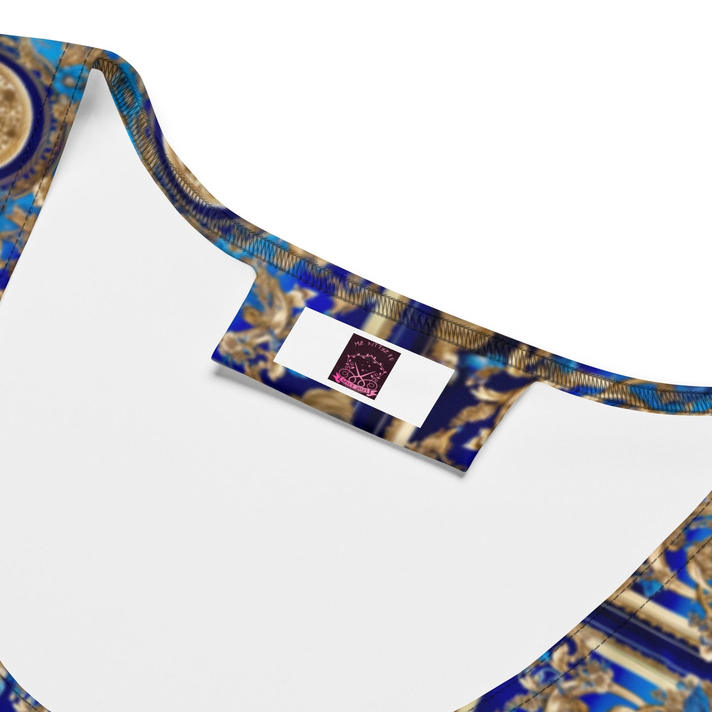 Front Bleu Baroque Signature Scarf Tank Top Tank Top #MzKittyz #NikkiDKatArt