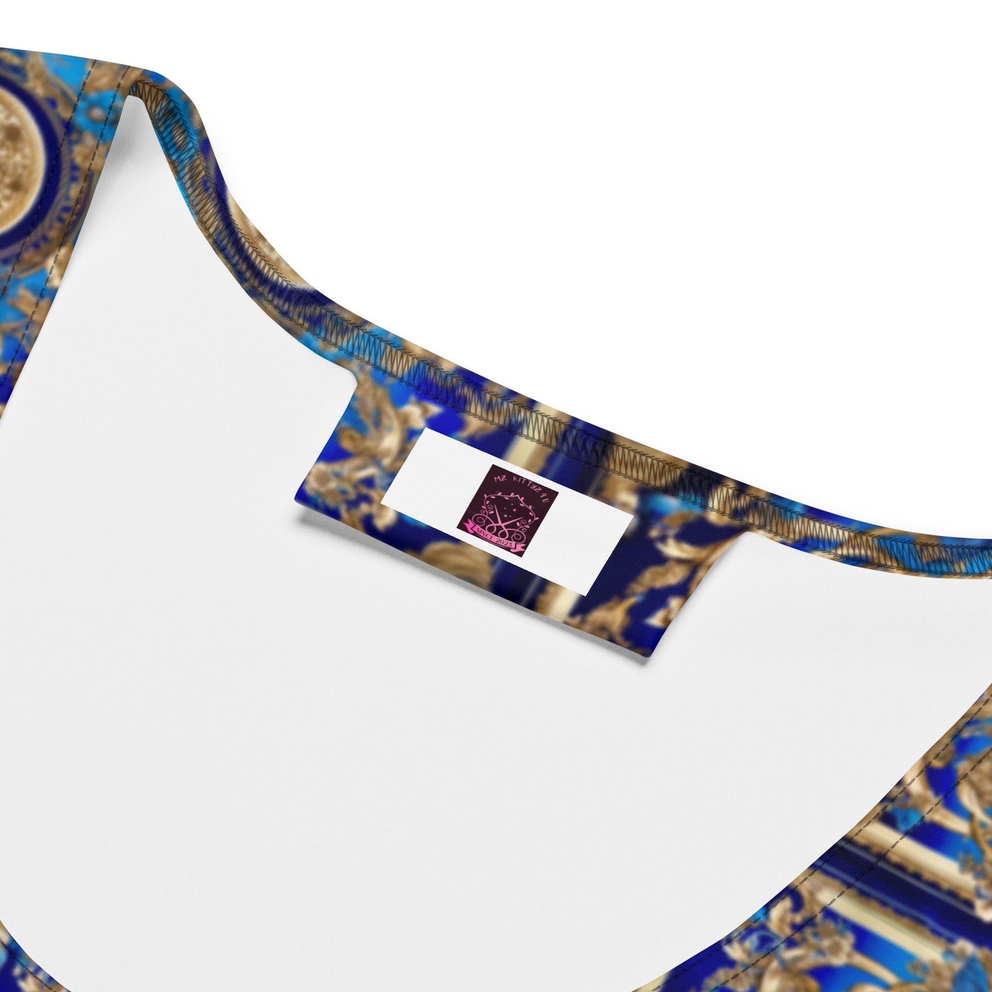 Front Bleu Baroque Signature Scarf Tank Top Tank Top #MzKittyz #NikkiDKatArt