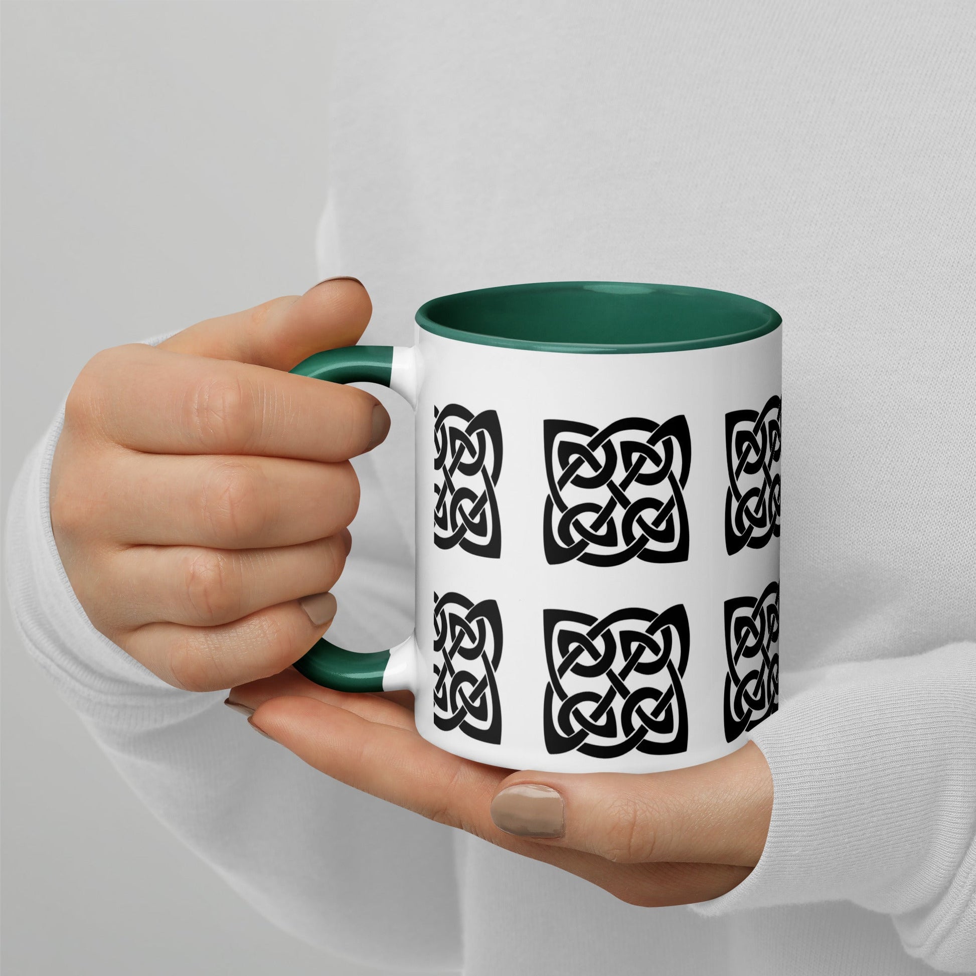Front Celtic Knot Mug with Color Inside #MzKittyz #NikkiDKatArt