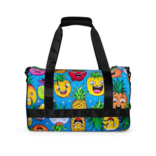 Front U So Funny Pineapple Pop Life Gym Bag All Over Print Gym Bag #MzKittyz #NikkiDKatArt