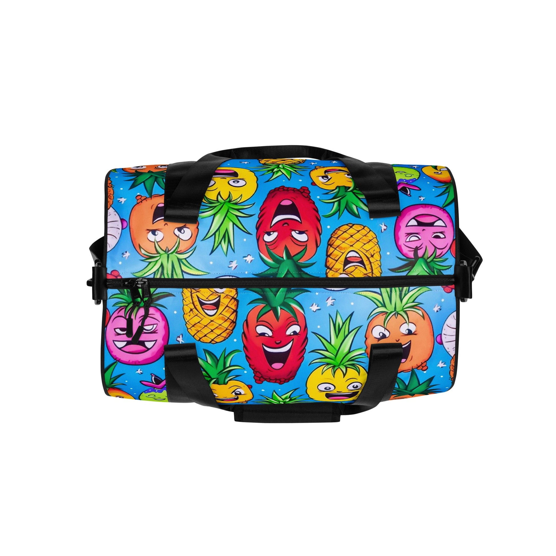 Front U So Funny Pineapple Pop Life Gym Bag All Over Print Gym Bag #MzKittyz #NikkiDKatArt