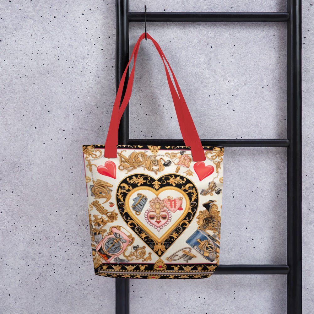 Front Heart Scarf Signature Tote bag Tote #MzKittyz #NikkiDKatArt