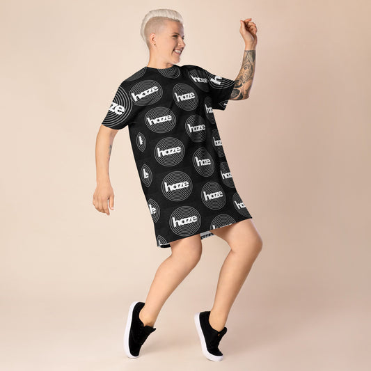 Front haze logo T-shirt dress Tshirt #MzKittyz #NikkiDKatArt