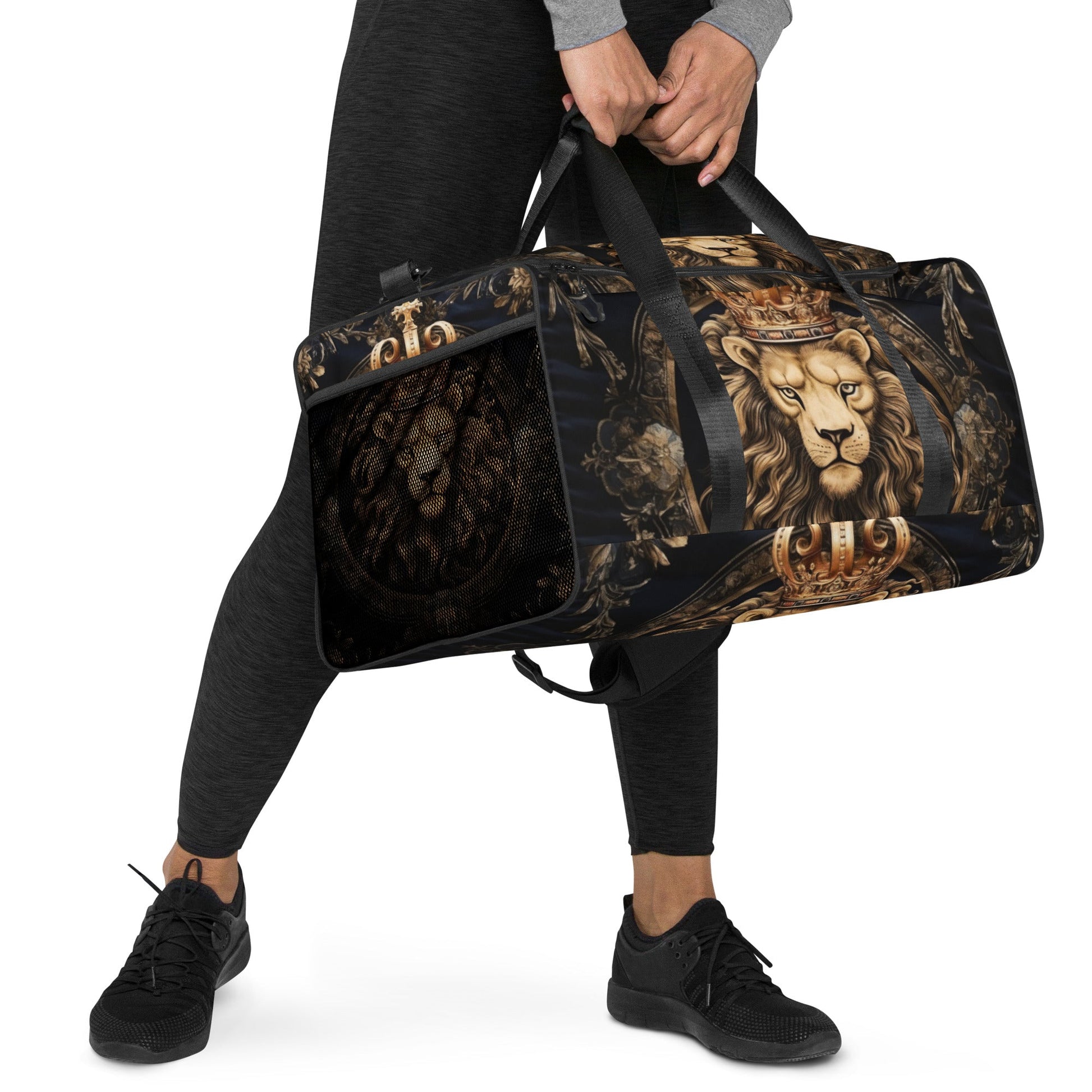 Front Leo the Lion King Duffle bag Duffel #MzKittyz #NikkiDKatArt